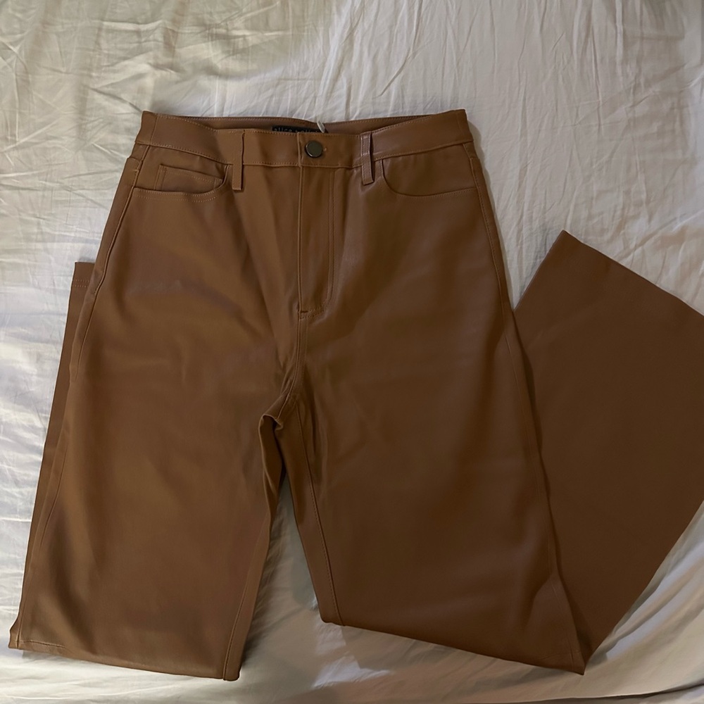 Alice + Olivia Brown Flare & Wide Leg Jeans